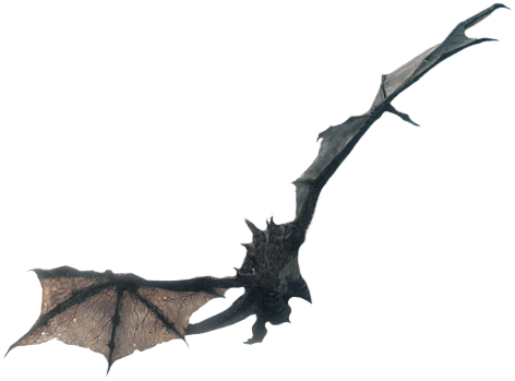 Flying Dragon From Skyrim - Big Brown Bat Clipart (1920x1080), Png Download