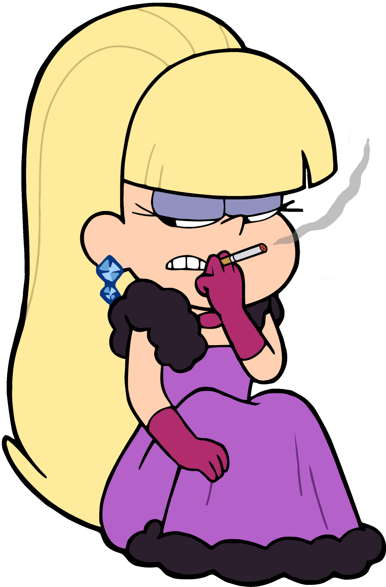 Mabel Pines Dipper Pines Facial Expression Nose Clip - Gravity Falls Dipper Smoking - Png Download (1261x1920), Png Download