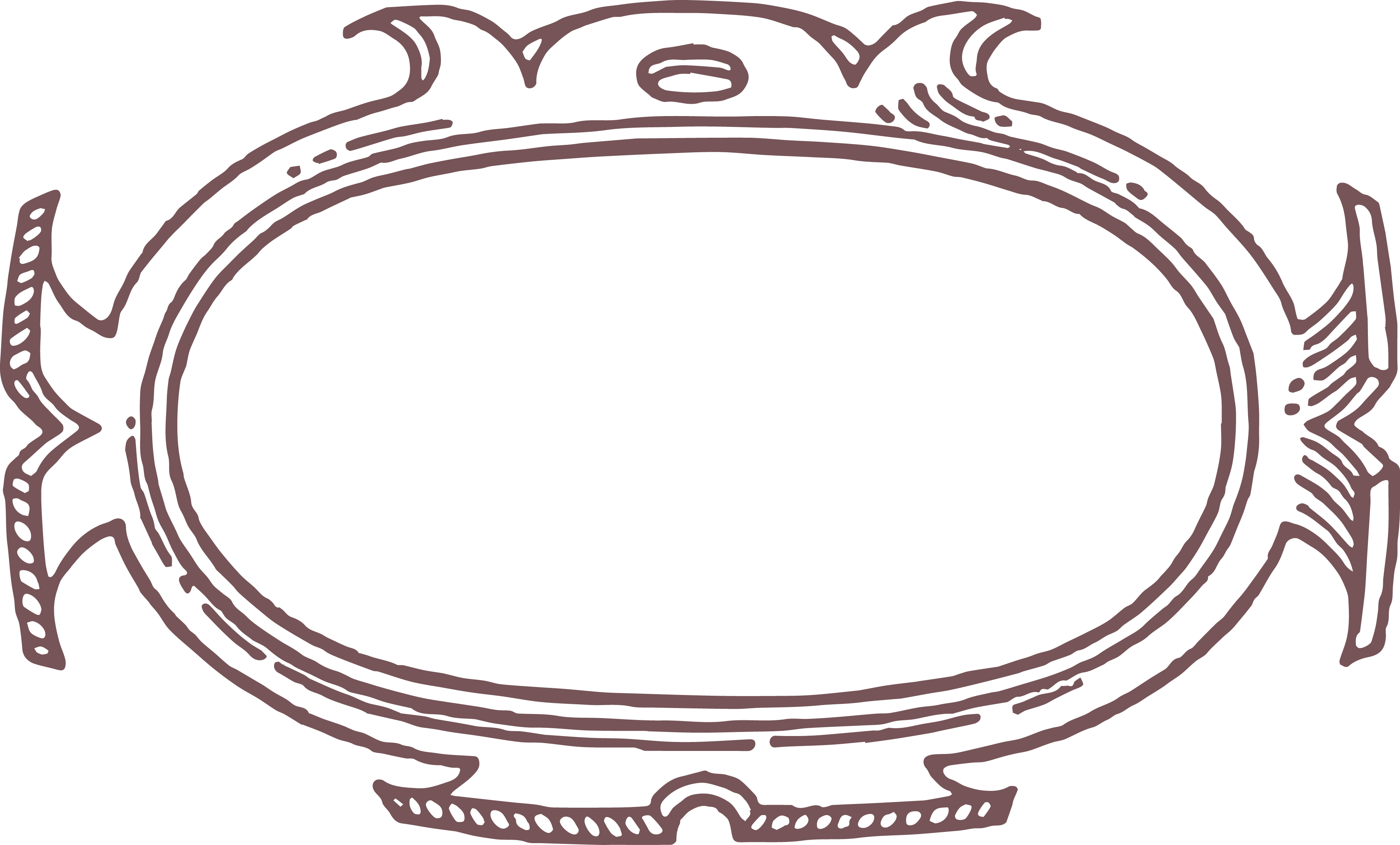 Vector Frame Clipart Victorian Frame - Vintage Vector Png Vintage Frame Transparent Png (3750x2264), Png Download