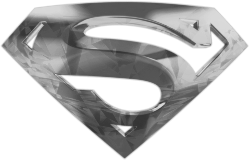 Unique Silver Superman Logo Png 3 » Png Image Combination - Superman Logo Black Png Clipart (900x595), Png Download