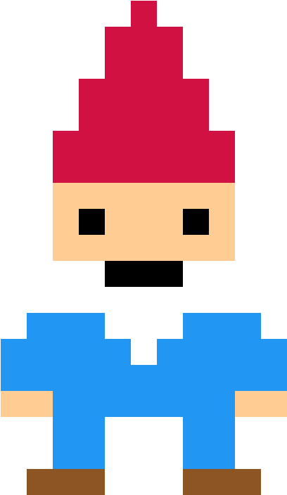 Gravity Falls Gnome - Santa Claus Pixel Clipart (1184x1184), Png Download