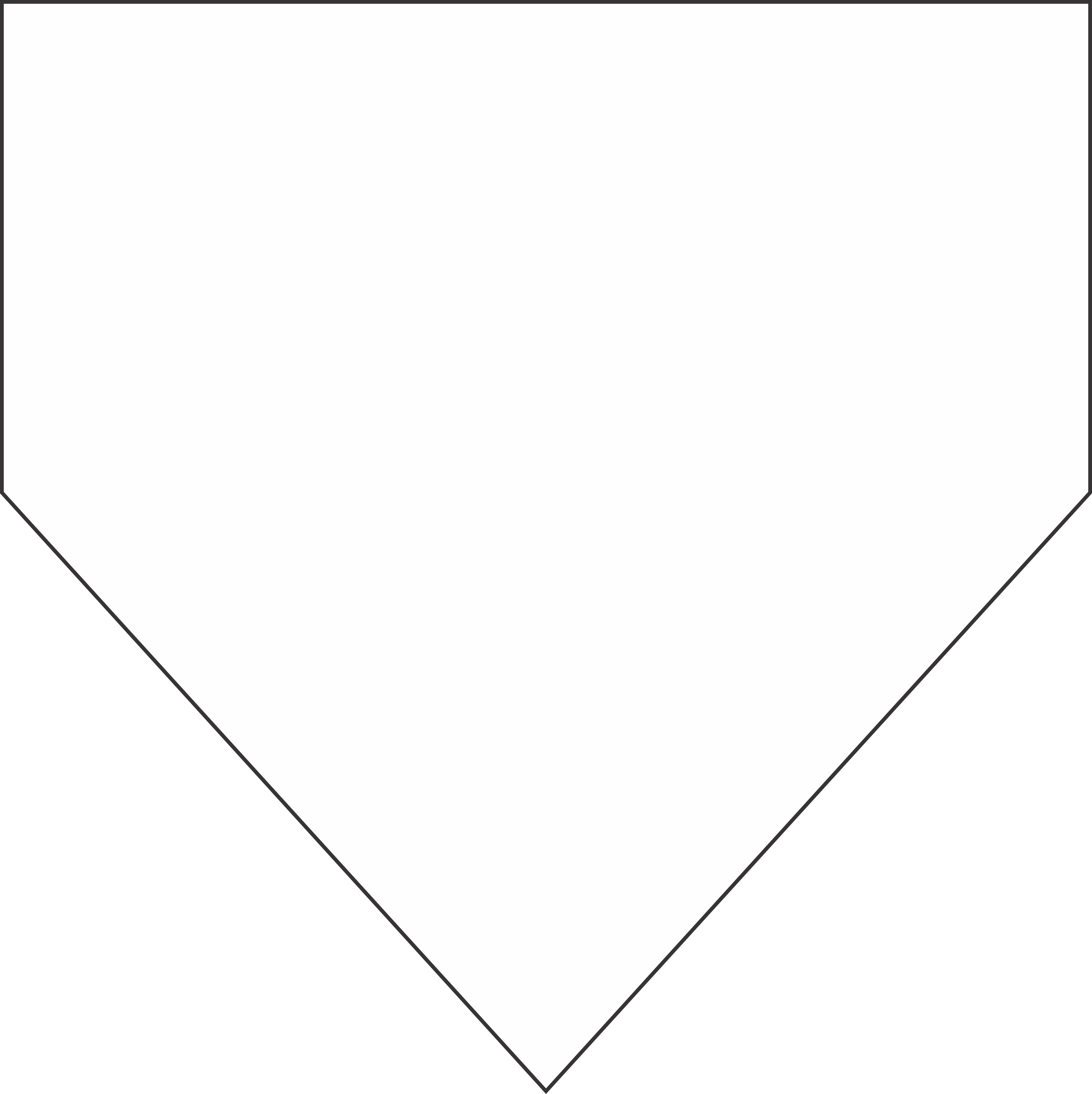 Custom Home Plate Pennant - Monochrome Clipart (4992x5000), Png Download