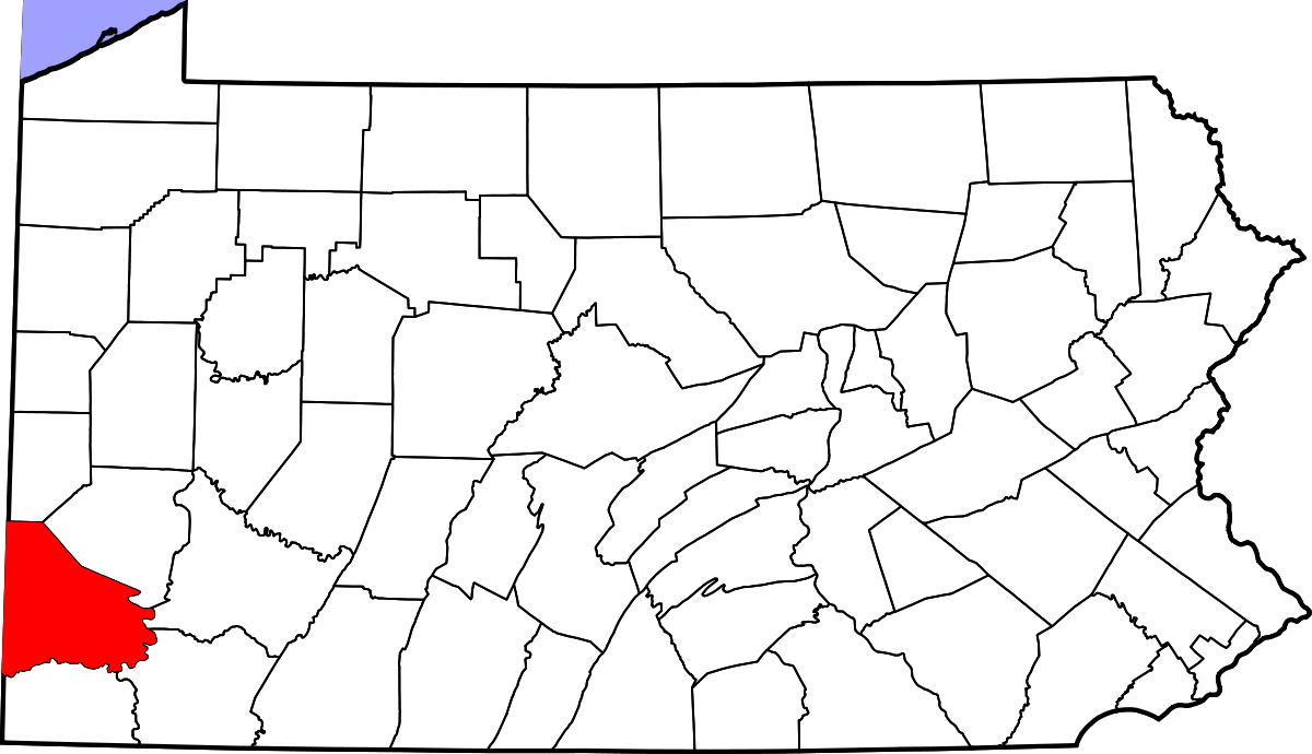 Map Of Pennsylvania Highlighting Washington County - Washington County Pennsylvania Clipart (800x460), Png Download