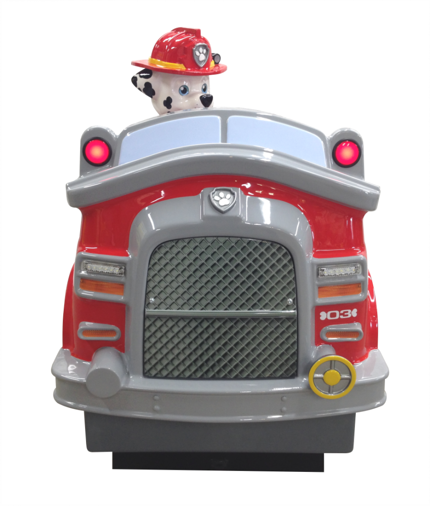 Paw Patrol Kiddie Ride - Paw Patrol Marshall Fire Truck Ride Clipart (870x1024), Png Download