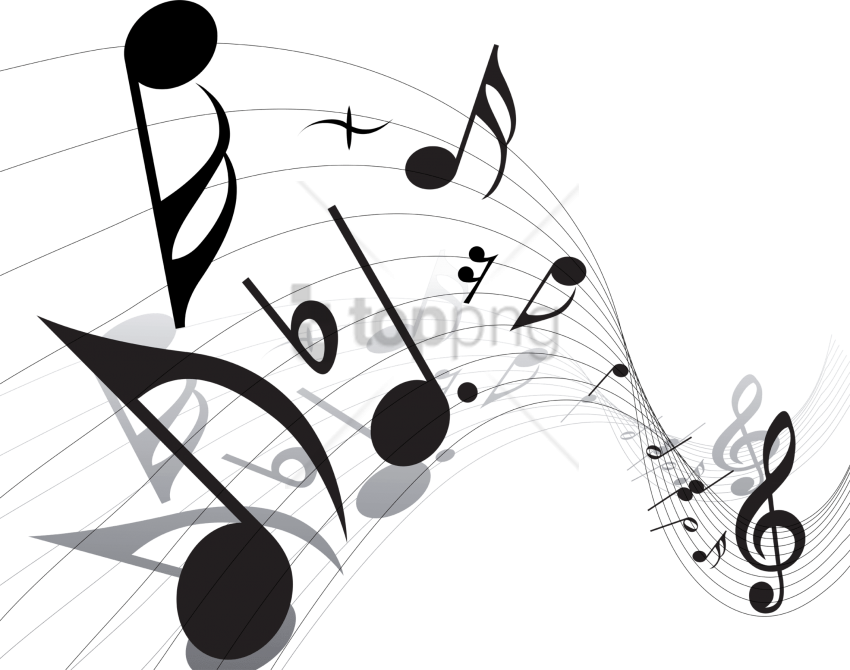 Free Png Color Music Notes Png Png Image With Transparent - Transparent Background Music Notes Png Clipart (850x670), Png Download