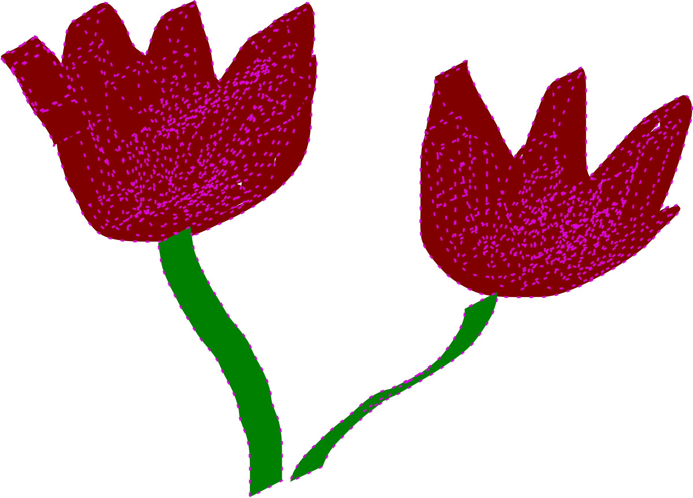 This Free Icons Png Design Of Two Tulips Clipart (2400x1723), Png Download