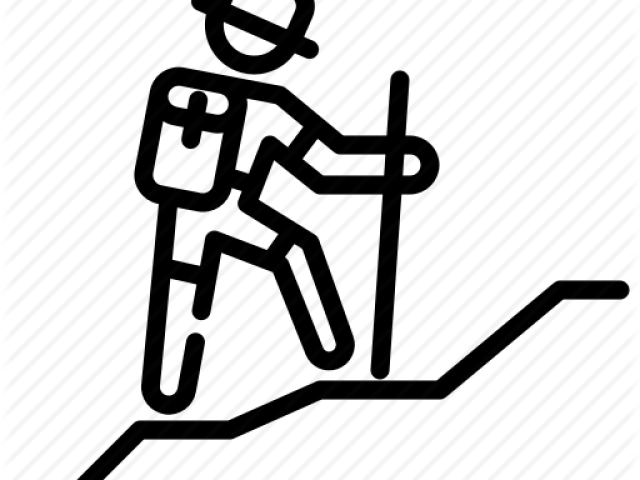 Outdoor Clipart Mountain Outline - Clipart Of Adventure Black And White - Png Download (640x480), Png Download
