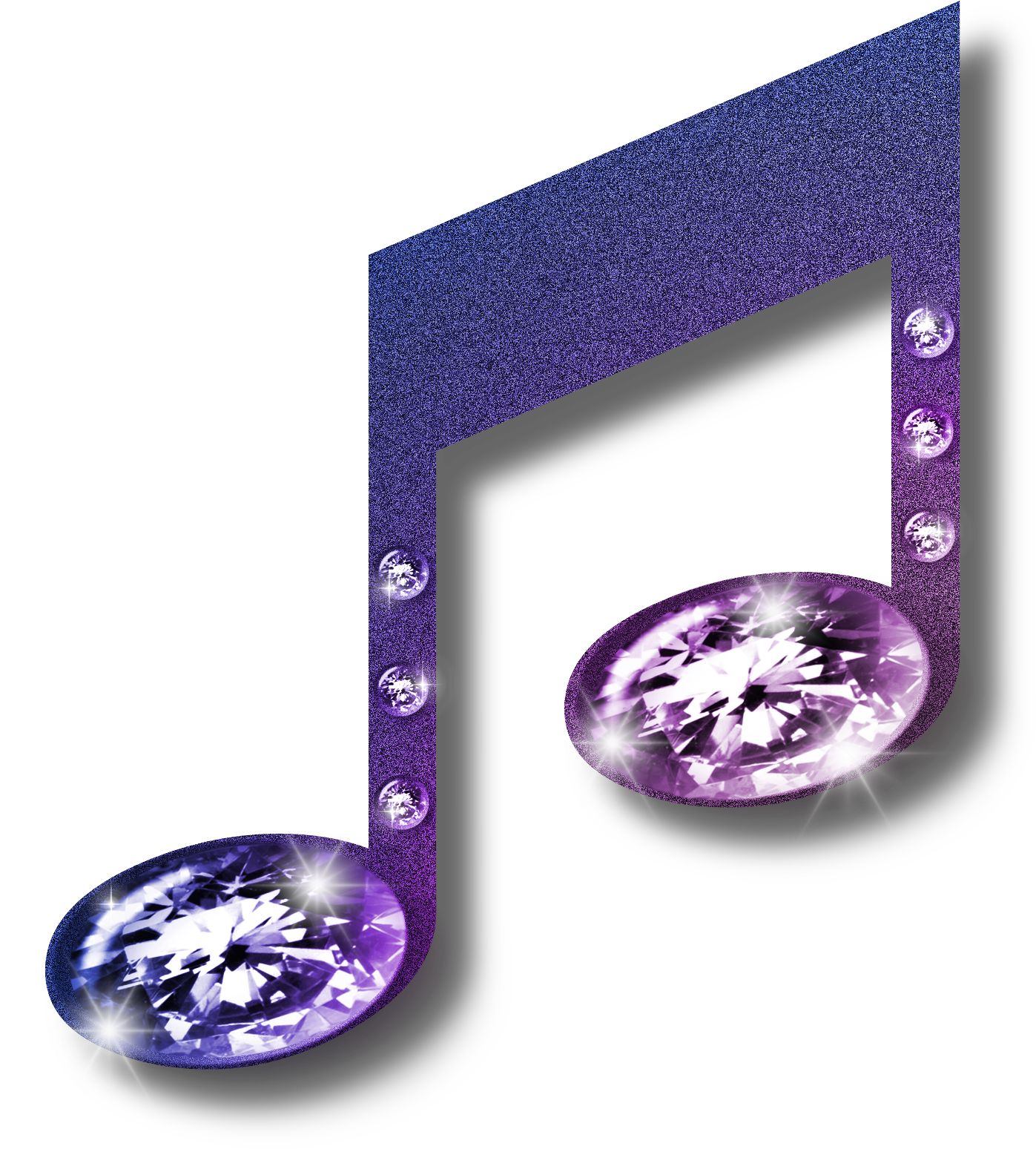 Png Music Note - Purple Music Note Without Background Clipart (1588x1648), Png Download