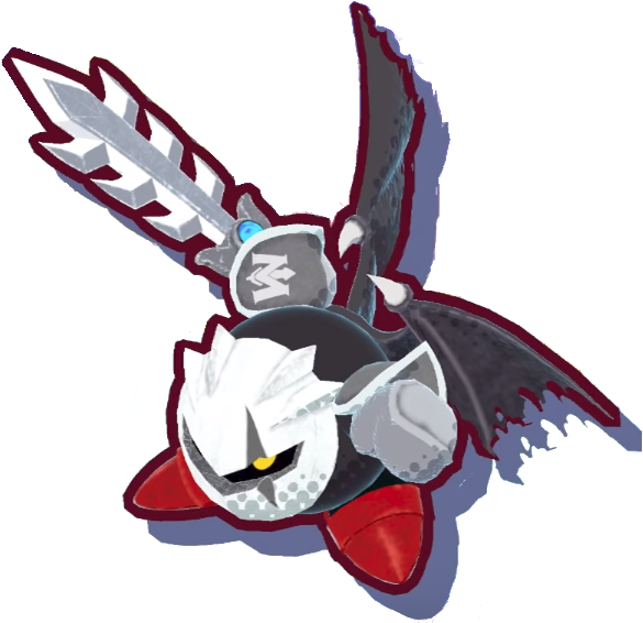 Dark Meta Knight-ksa - Dark Meta Knight Kirby Star Allies Clipart (585x566), Png Download