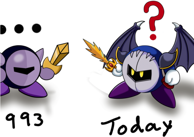 Kirby Clipart Meta Knight - Kirby Meta Knight 1993 - Png Download (640x480), Png Download