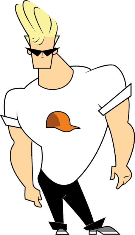 Johnny Bravo Looking Smart-ube423 - Johnny Bravo En Png Clipart (461x800), Png Download