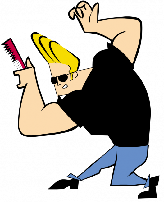 Download Free Printable "johnny Bravo" Template Coloring Clipart (528x650), Png Download