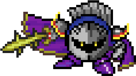 Meta Knight - Good Pixel Art Warrior Clipart (1024x576), Png Download