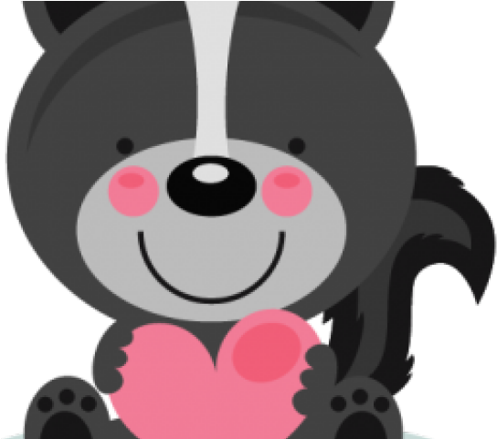 Skunk Clipart Superhero - Valentines Day Clip Art Animals - Png Download (640x480), Png Download