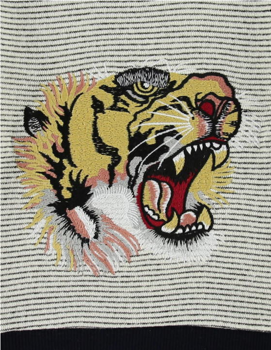 Simple Kids Tiger Sweatshirt Stripes Clipart (960x720), Png Download
