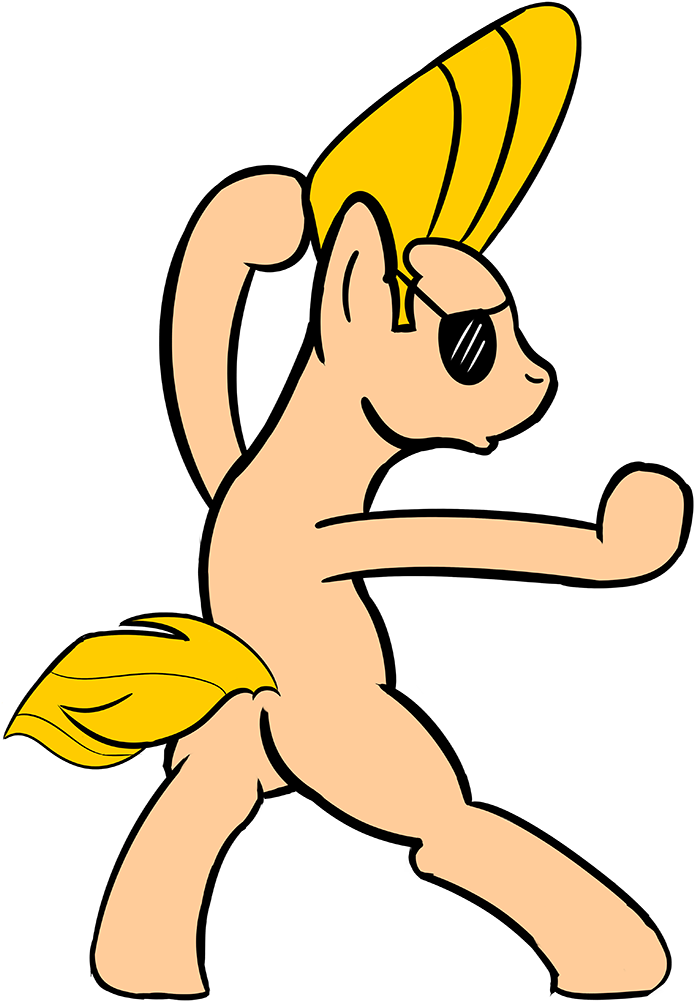 Alkippe, Johnny Bravo, Parody, Ponified, Safe - Cartoon Clipart (1000x1000), Png Download