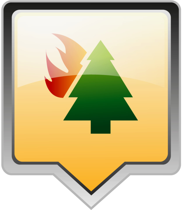 The Trail Mountain Fire Is 67 Percent Contained, As - Emblem Clipart (1280x960), Png Download