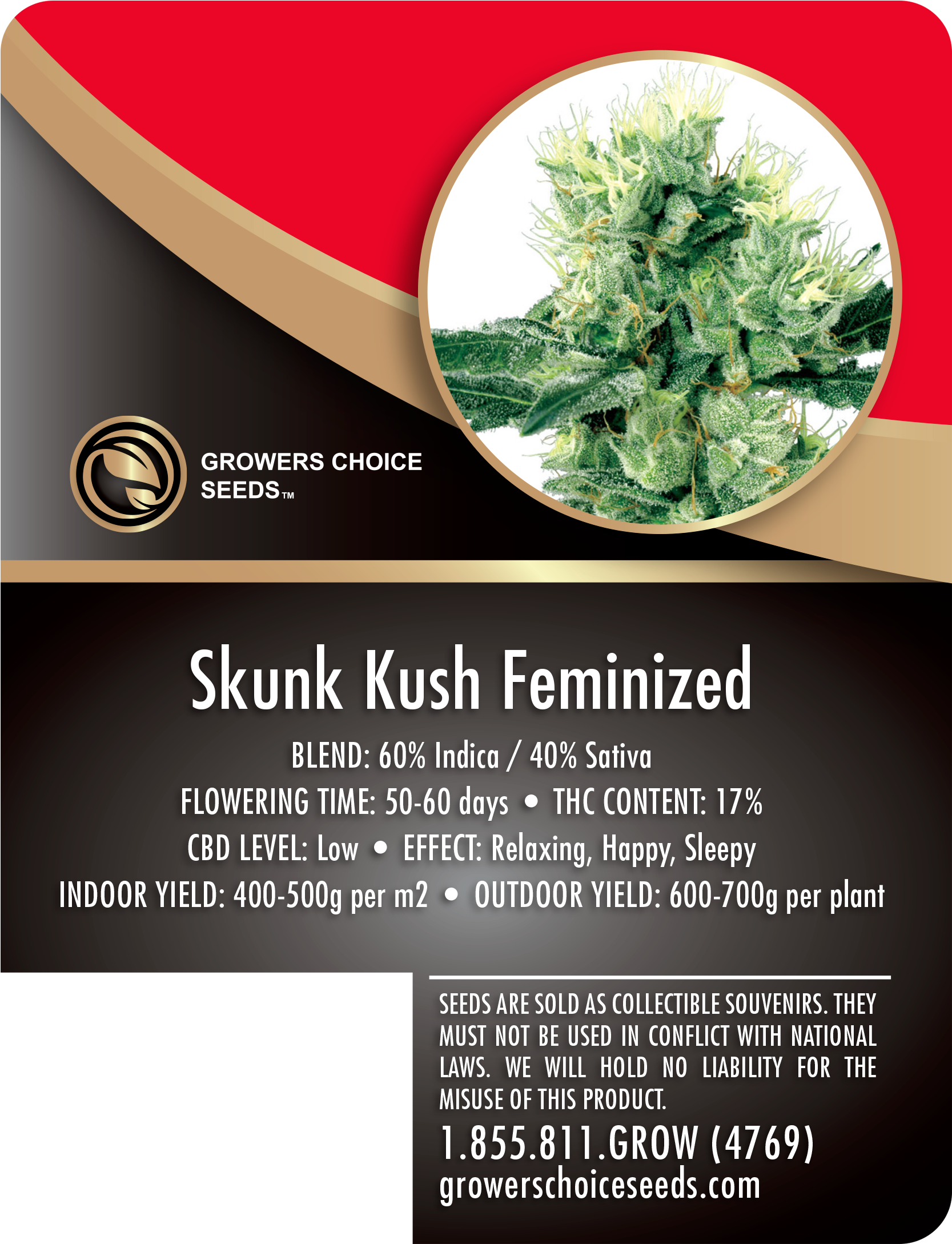 Skunk Kush Feminized Cannabis Seeds - White Haze Clipart (1919x2505), Png Download