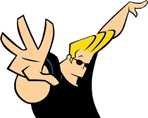 Johnny Bravo Statement Pose - Cartoon Character With Name Clipart (500x666), Png Download