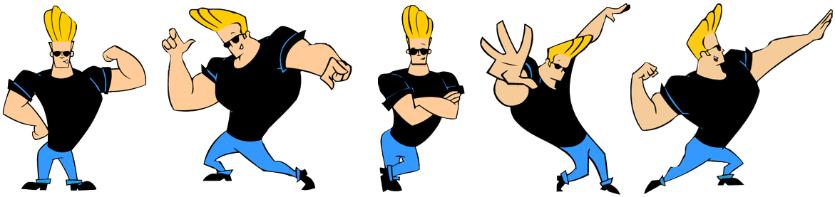 22 Mar - Johnny Bravo Clipart (1200x276), Png Download