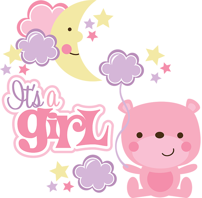 Itu0027s A Girl Svg Scrapbook Collection Baby Girl - Its A Girl Clipart Png Transparent Png (648x636), Png Download