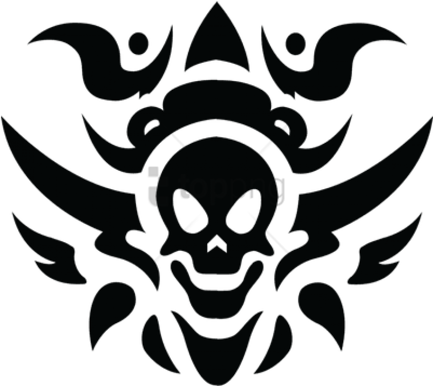 Free Png Cb Editing Tattoo Png Image With Transparent - Skull Tattoo No Background Clipart (850x757), Png Download