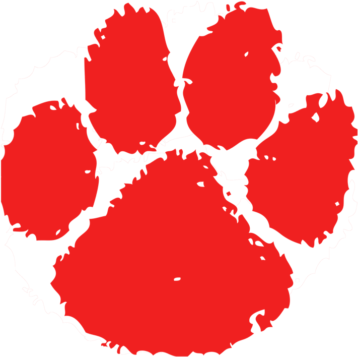 Red Tiger Paw Print Clip Art - Mogadore High School Logo - Png Download (728x725), Png Download