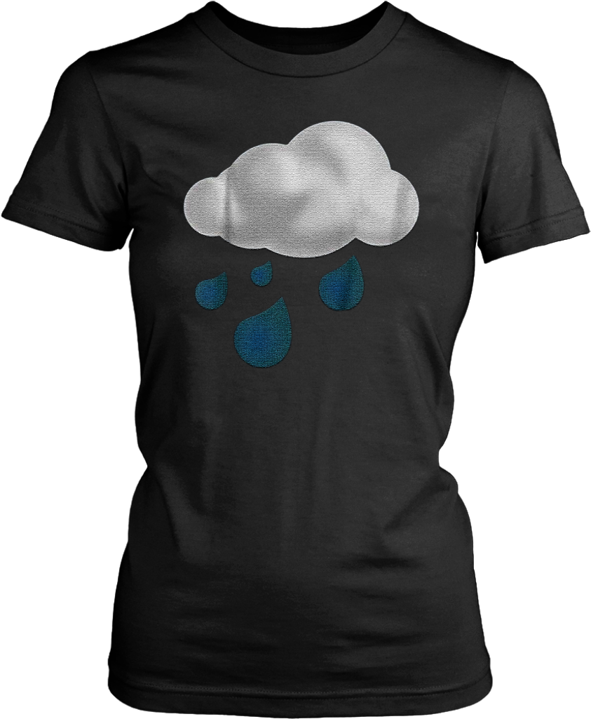 Rainy Weather Shirt Storm Clouds Rain Drops Meteorologist - It's Too Peopley Outside Shirt Clipart (1024x1024), Png Download