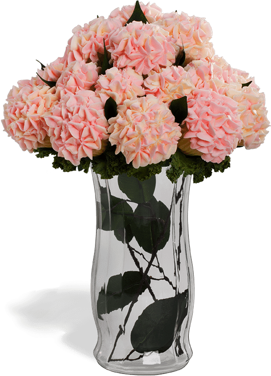 Sunset Blvd - Bouquet Cupcakes White And Blue Clipart (638x800), Png Download