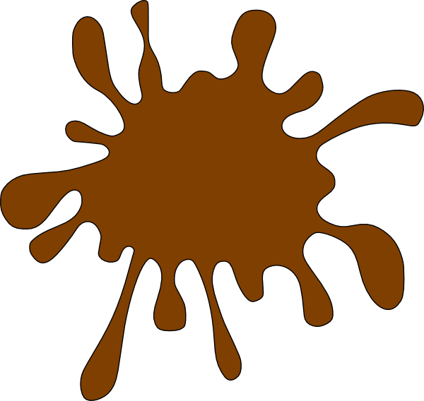 Brown Paint Splatter Clip Art - Png Download (600x568), Png Download