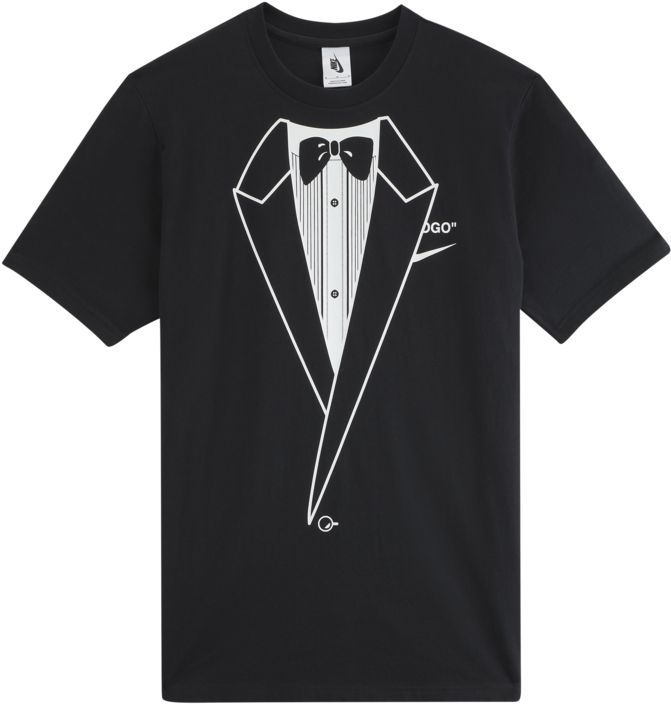 Off White Nike Tuxedo Tee Clipart (960x960), Png Download
