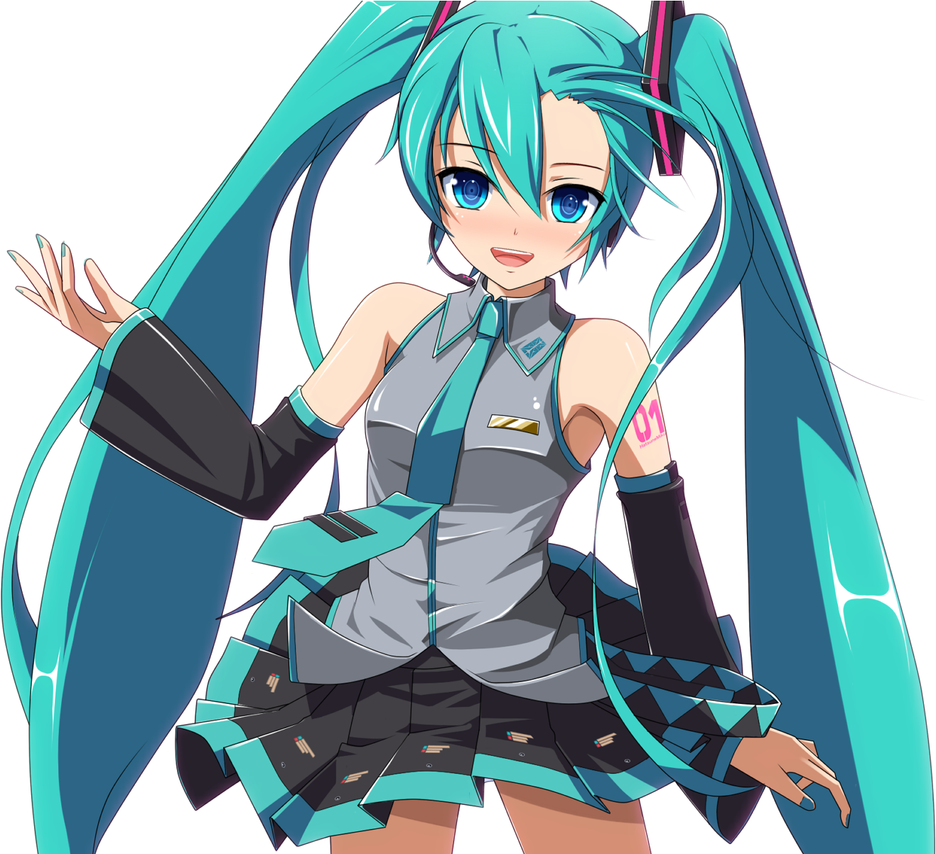Download Png - Miku Hatsune Transparent Background Clipart (1500x1200), Png Download
