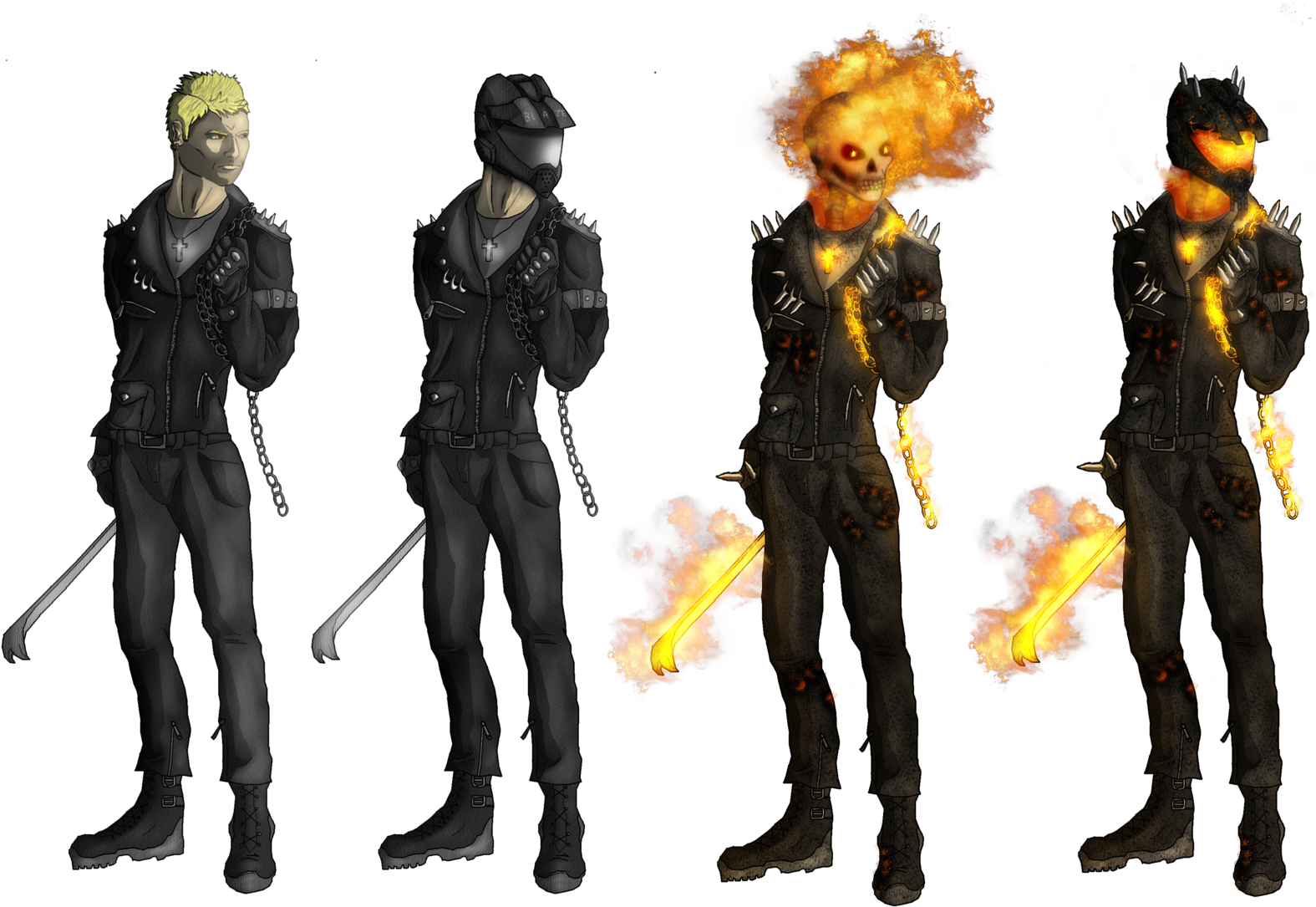 Download Ghost Rider Face Png Transparent Image 157 - Ghost Rider Concept Art Clipart (1000x726), Png Download