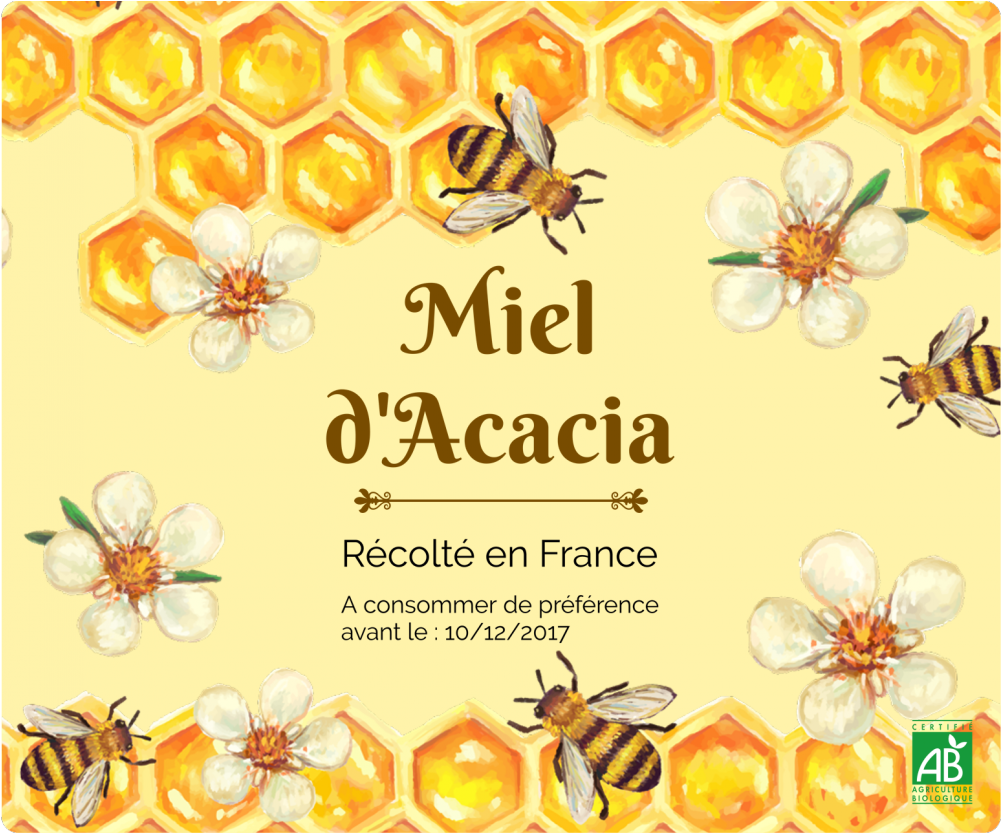 Personalized Honey Bee Sticker Label - Cake Me Away Clipart (1000x1000), Png Download