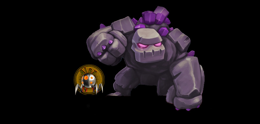 Clash Of Clans Transparent Pngs - Clash Of Clans Golem Coloring Page Clipart (843x403), Png Download