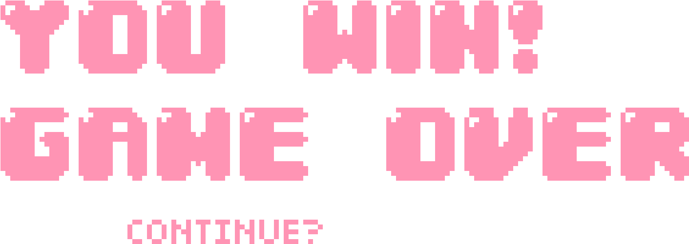 You Win Game Over Pixel Transparent - You Win Pixel Transparent Clipart (1480x560), Png Download