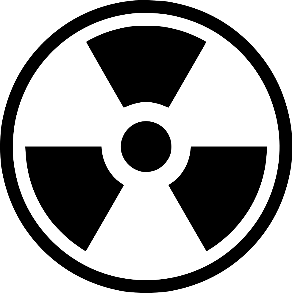 Radiation Png - Radiation Black And White Clipart (981x982), Png Download