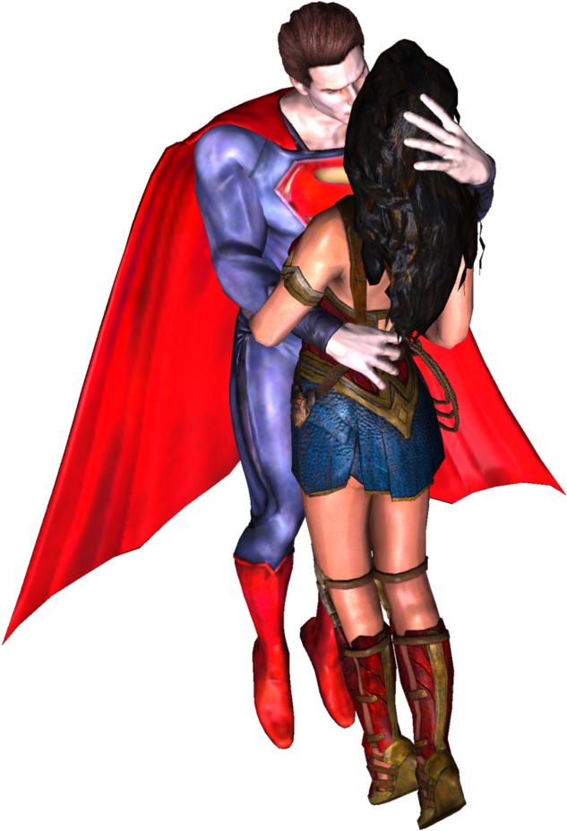 Superman And Wonder Woman Dawn Of Justice Deviant , Clipart (633x927), Png Download