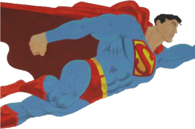 Superman Logo Clipart Flying - Superman Flying Transparent Background - Png Download (640x480), Png Download