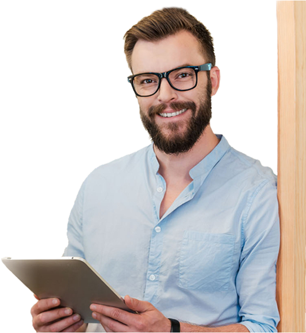 Happy-customer 3 - Male Customer Png Clipart (650x678), Png Download