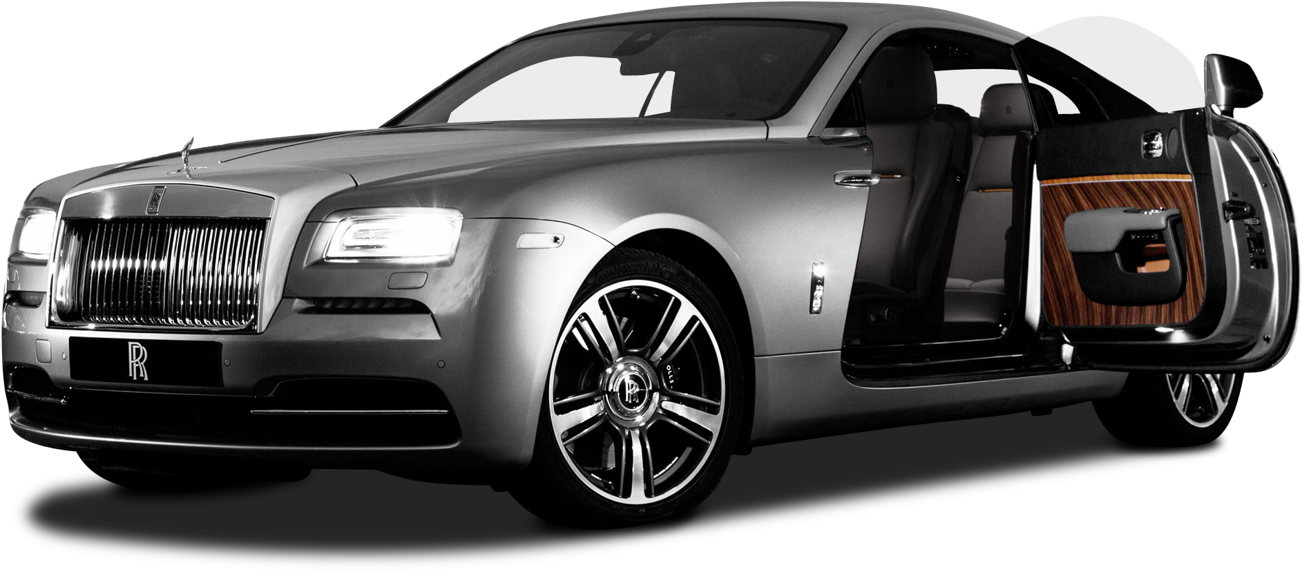 Rolls Royce Wraith Silver Car Png Image - Rolls Royce Motor Cars British Clipart (2006x932), Png Download