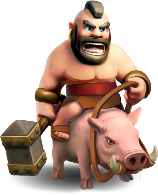 Clash Of Clans Clipart Hog Rider - Clash Of Clan Hog - Png Download (555x68...