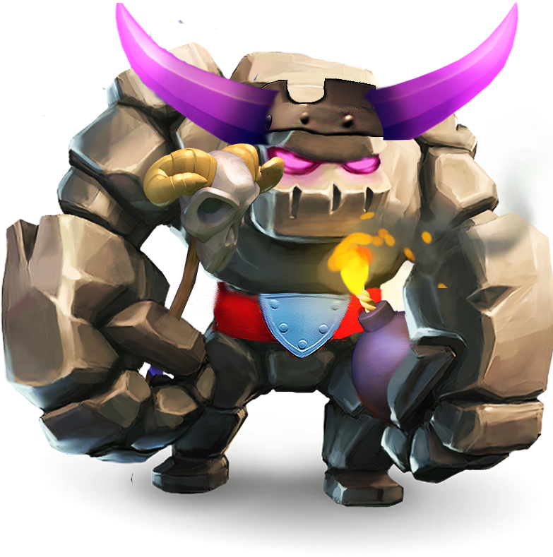 Clash Of Clan Characters Witch , Png Download - Golem Clash Royal Clipart (783x789), Png Download