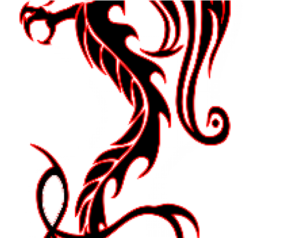 Tribal Tattoo Dragon Clipart (640x480), Png Download