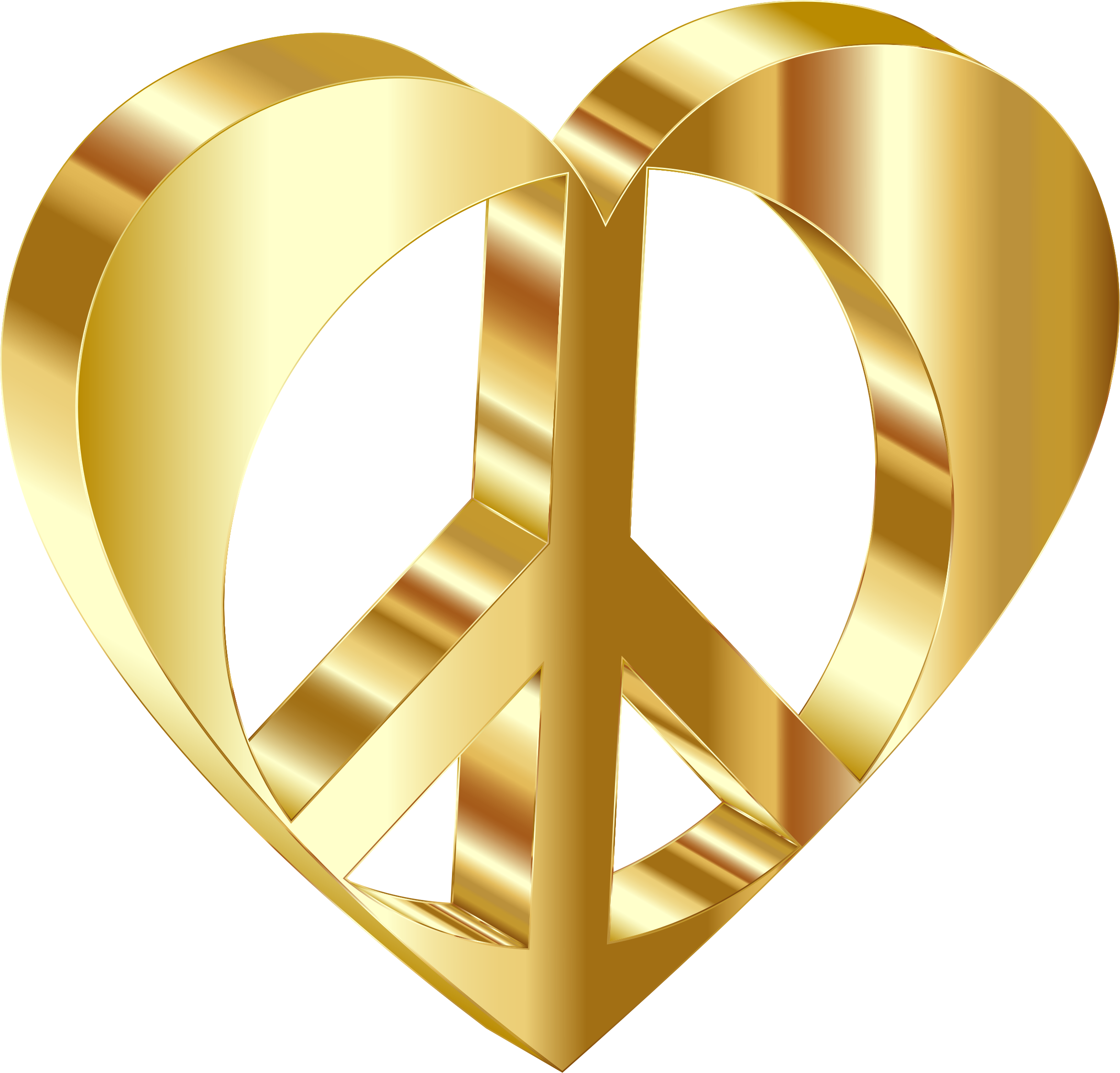 This Free Icons Png Design Of 3d Peace Heart Mark Ii Clipart (2342x2244), Png Download