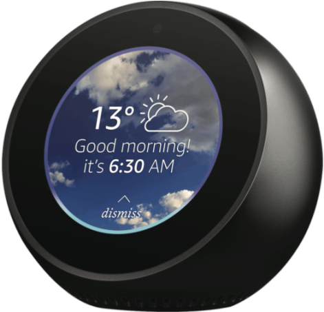 Someone Got Me An Echo Device, A Gadget From Amazon - Amazon Alexa Echo Spot Clipart (600x600), Png Download