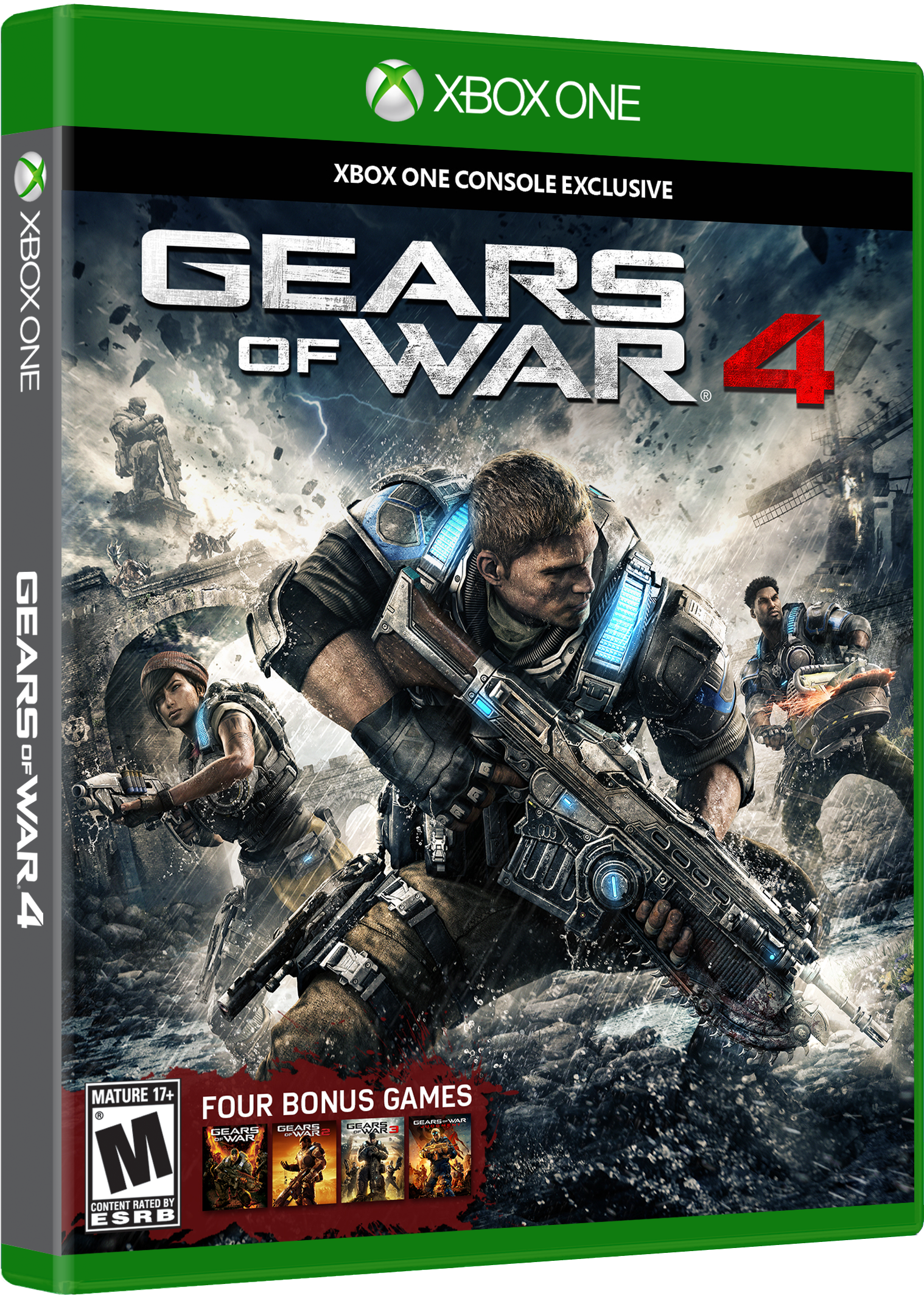 Gears Of War 4 Standard Edition Box Shot Right Angle - Gears Of War 4 Box Clipart (1650x2250), Png Download