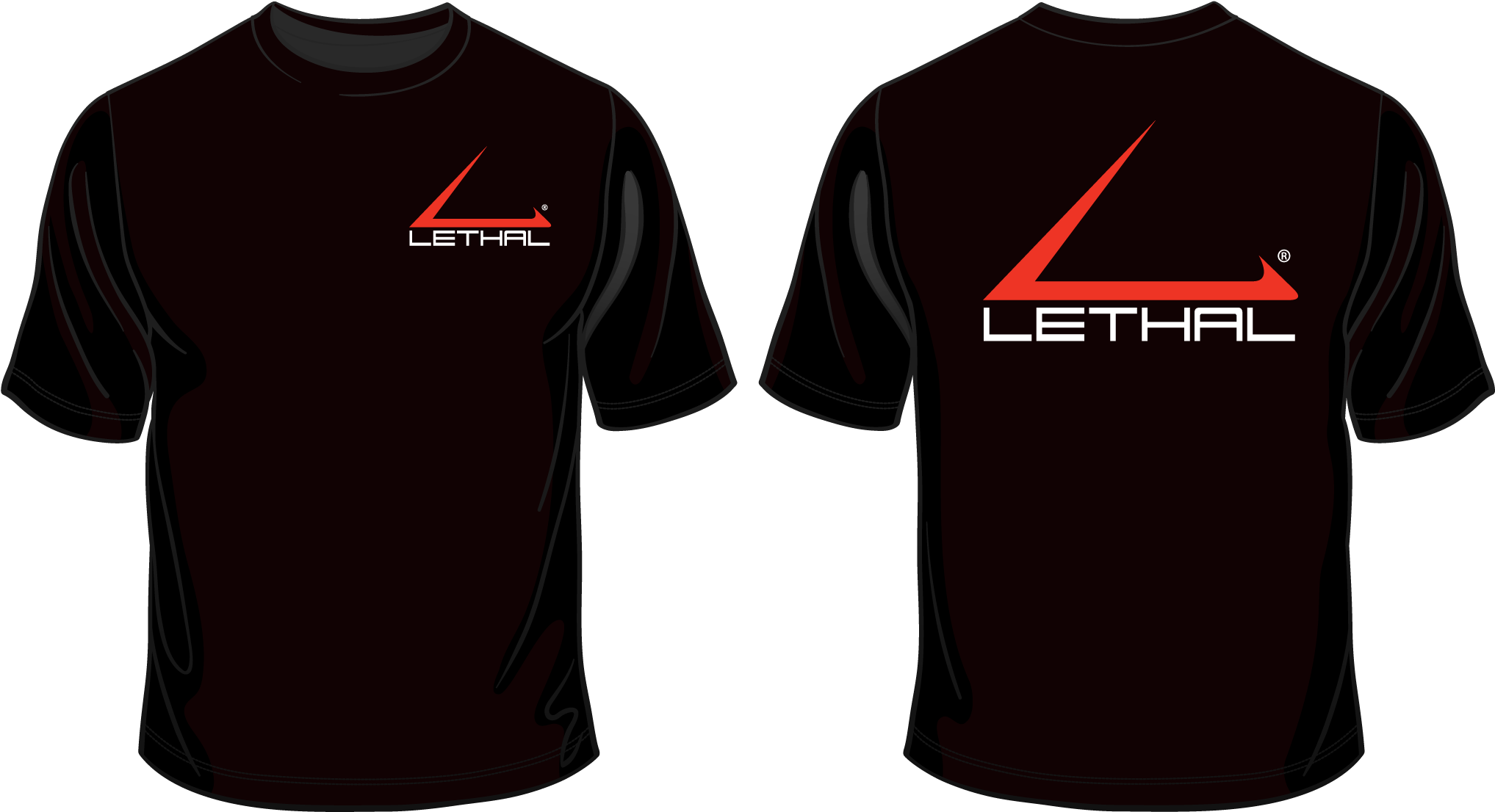 Lethal Logo T Shirt - Black Shirt Design Png Clipart (2238x1350), Png Download