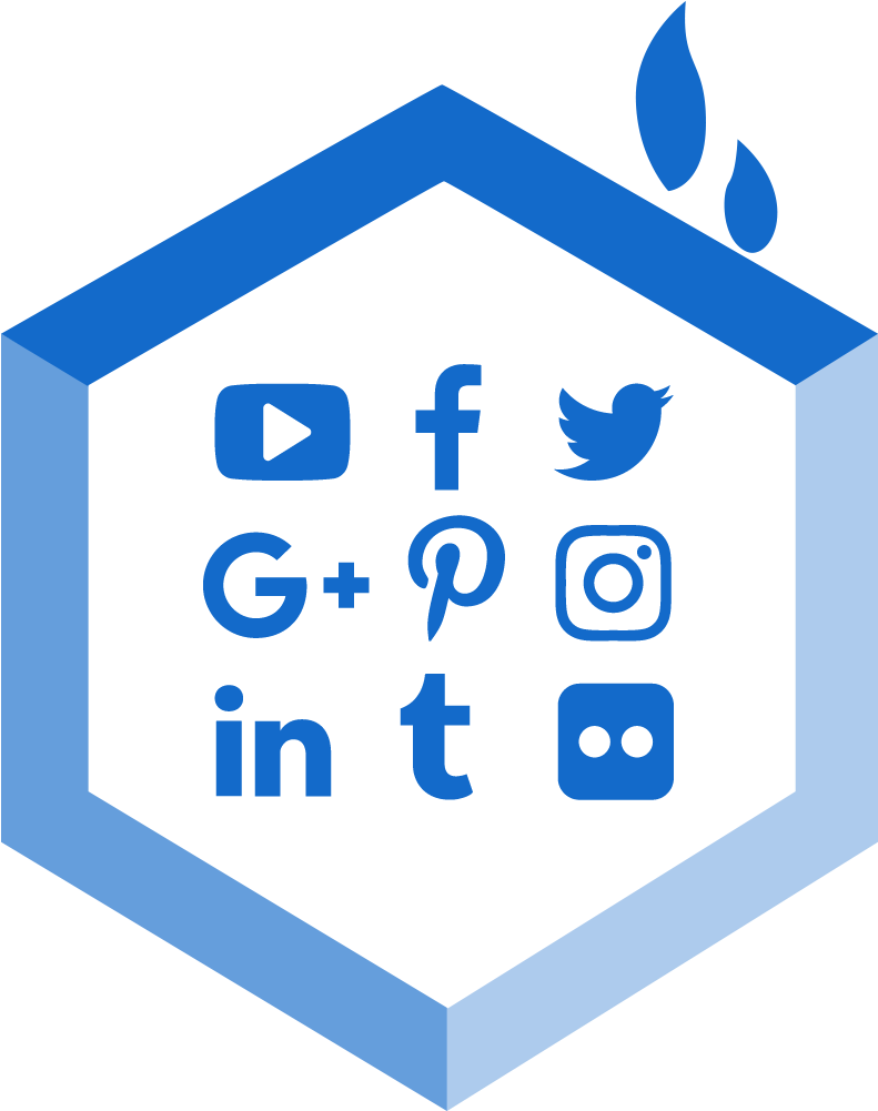 Easy Social Media Links - Facebook Instagram Twitter Silhouette Clipart (1000x1000), Png Download