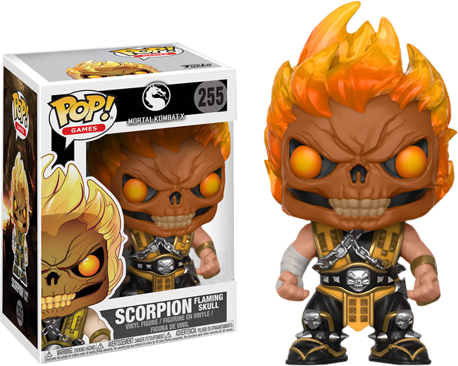 Funko Pop Vinyl - Mortal Kombat Scorpion Funko Pop Clipart (650x519), Png Download